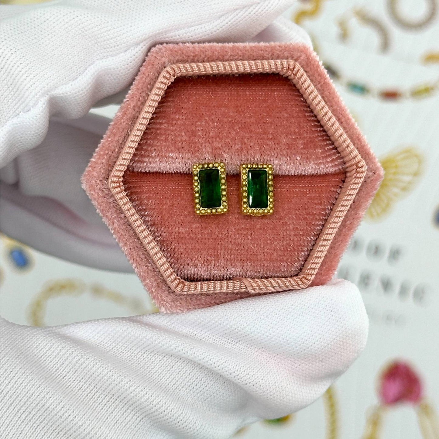 Earrings, 18K Gold Plated Steel