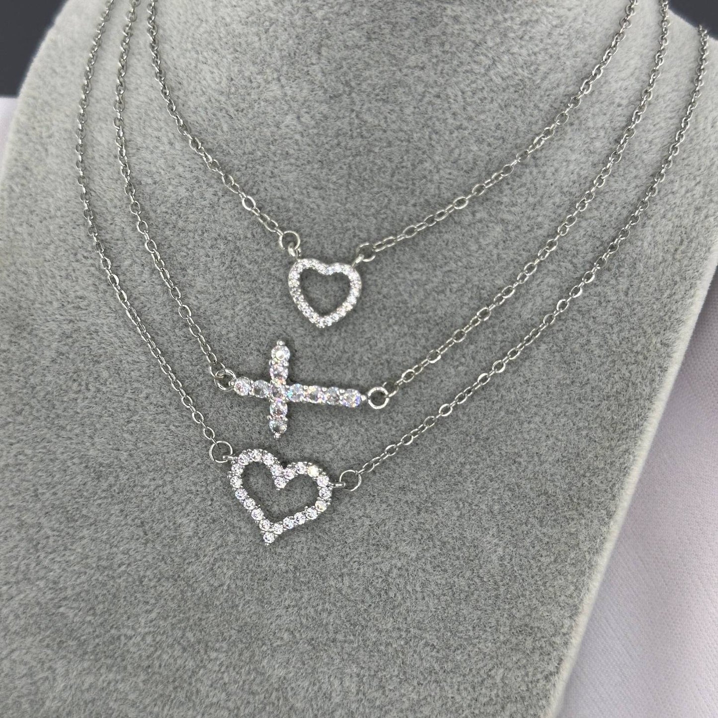 Crosses Necklace, Stainless Steel