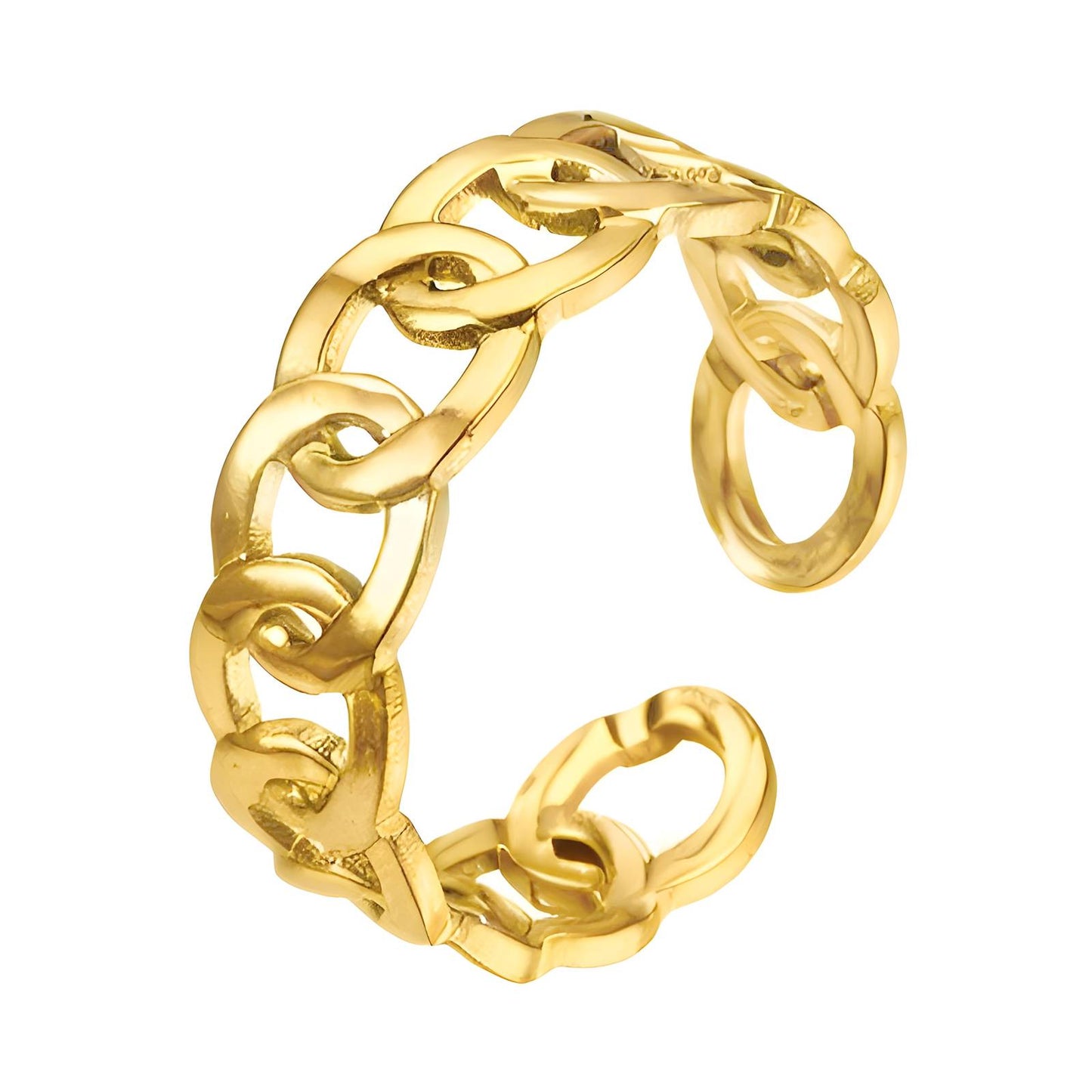 Ring, 18K Gold Plated Steel