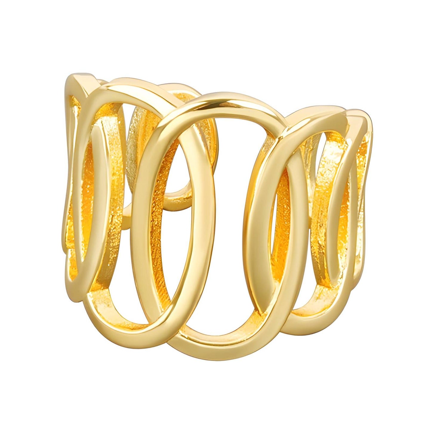 Ring, 18K Gold Plated Steel
