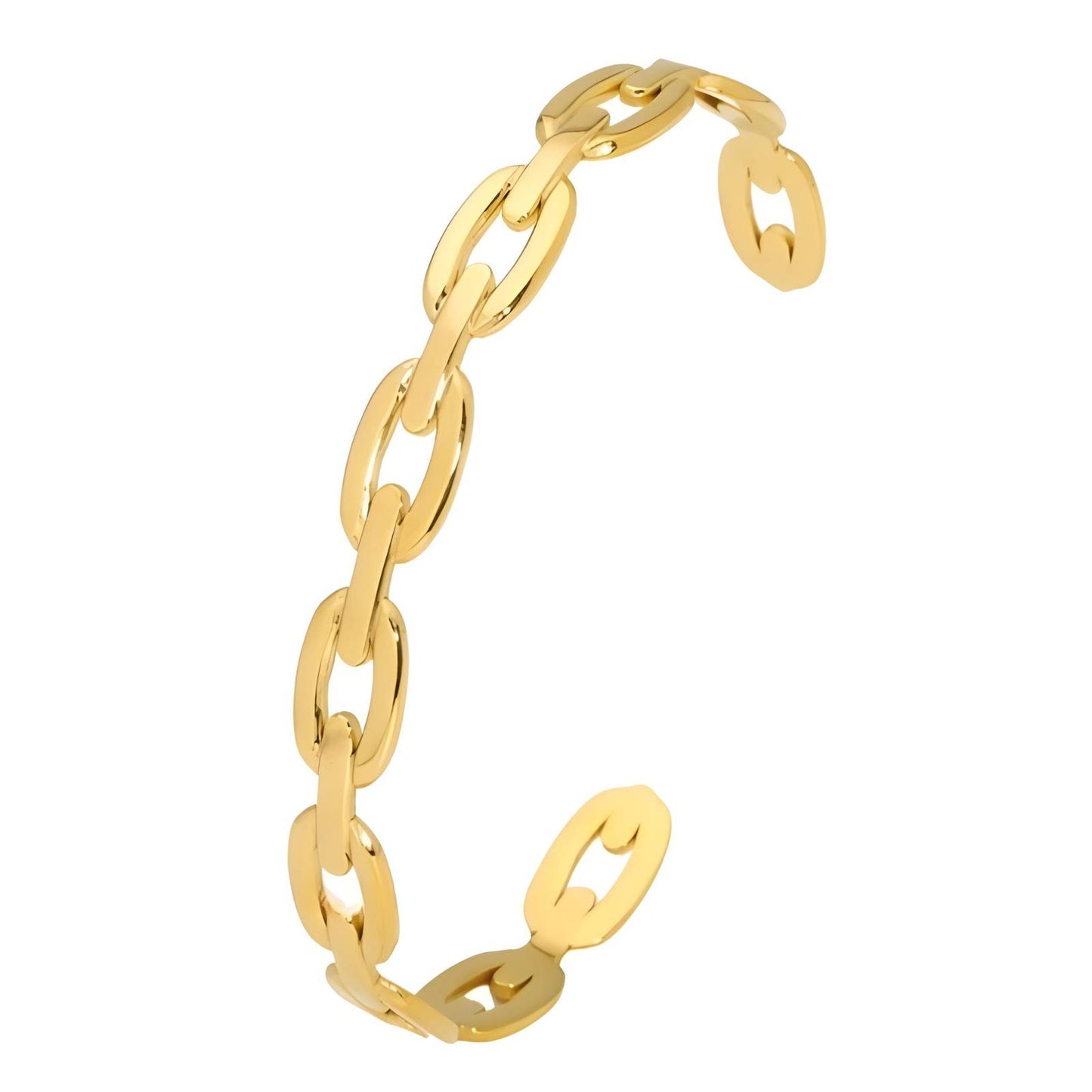 Bracelet, 18K Gold Plated Steel