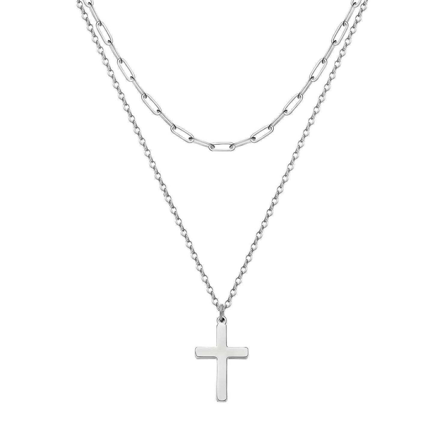 Crosses Necklace, Stainless Steel