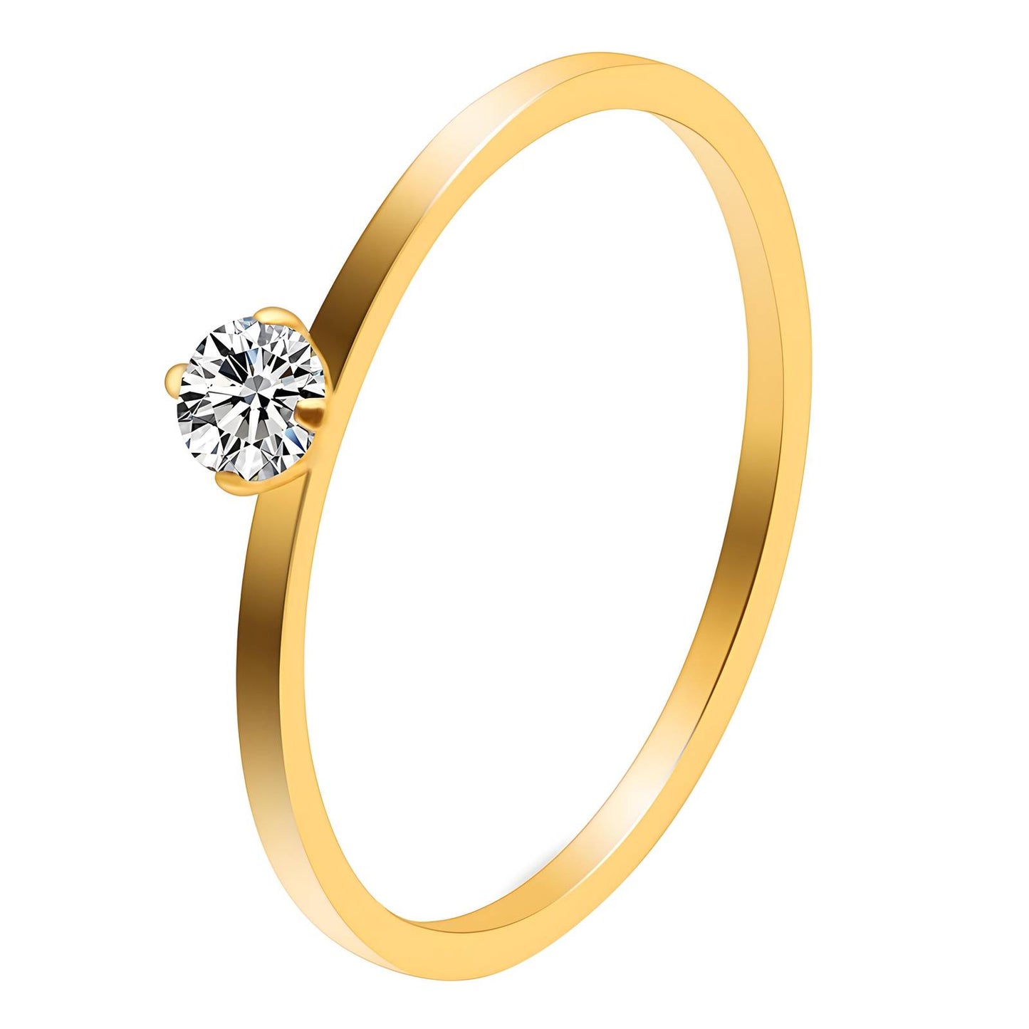 Ring, 18K Gold Plated Steel