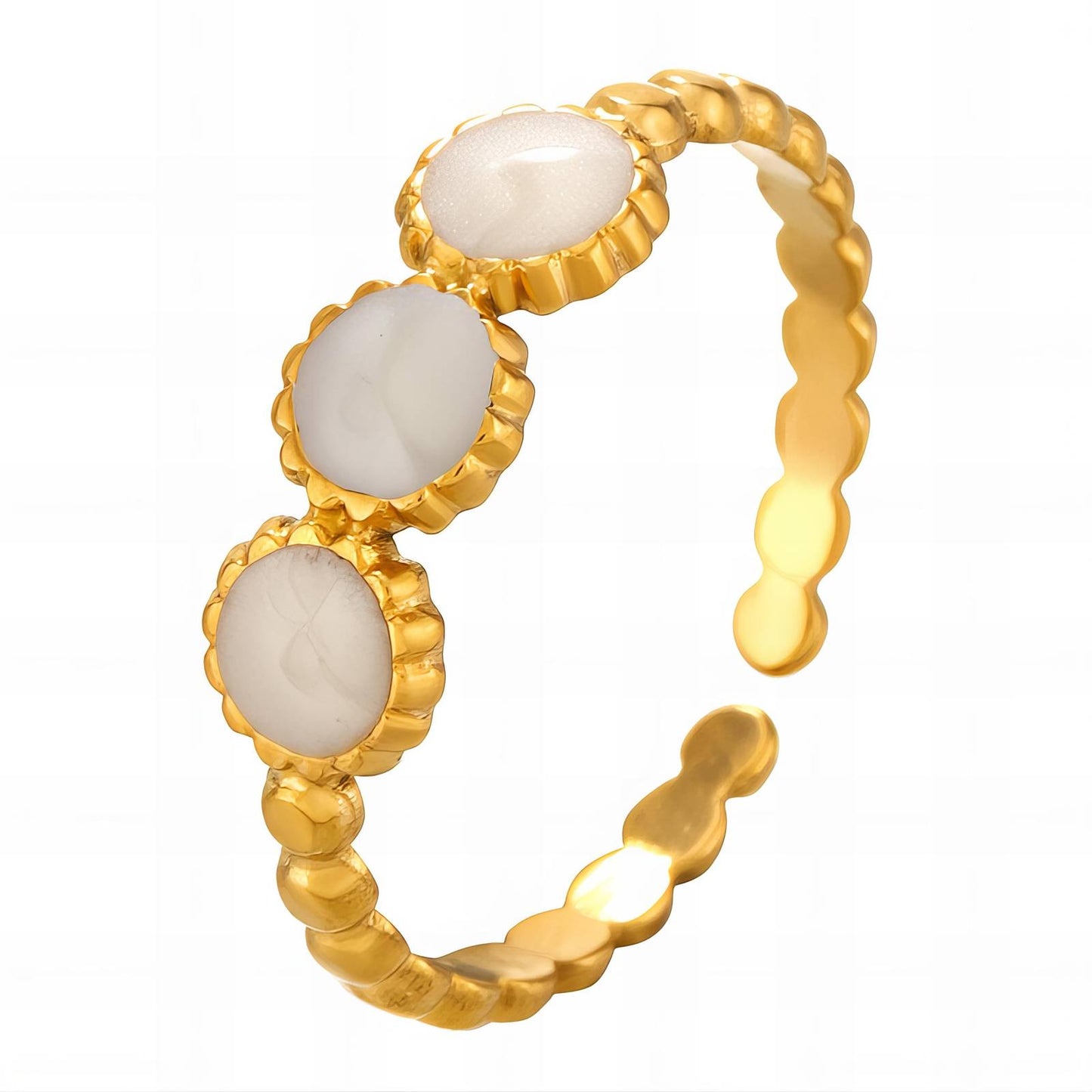 Ring, 18K Gold Plated Steel