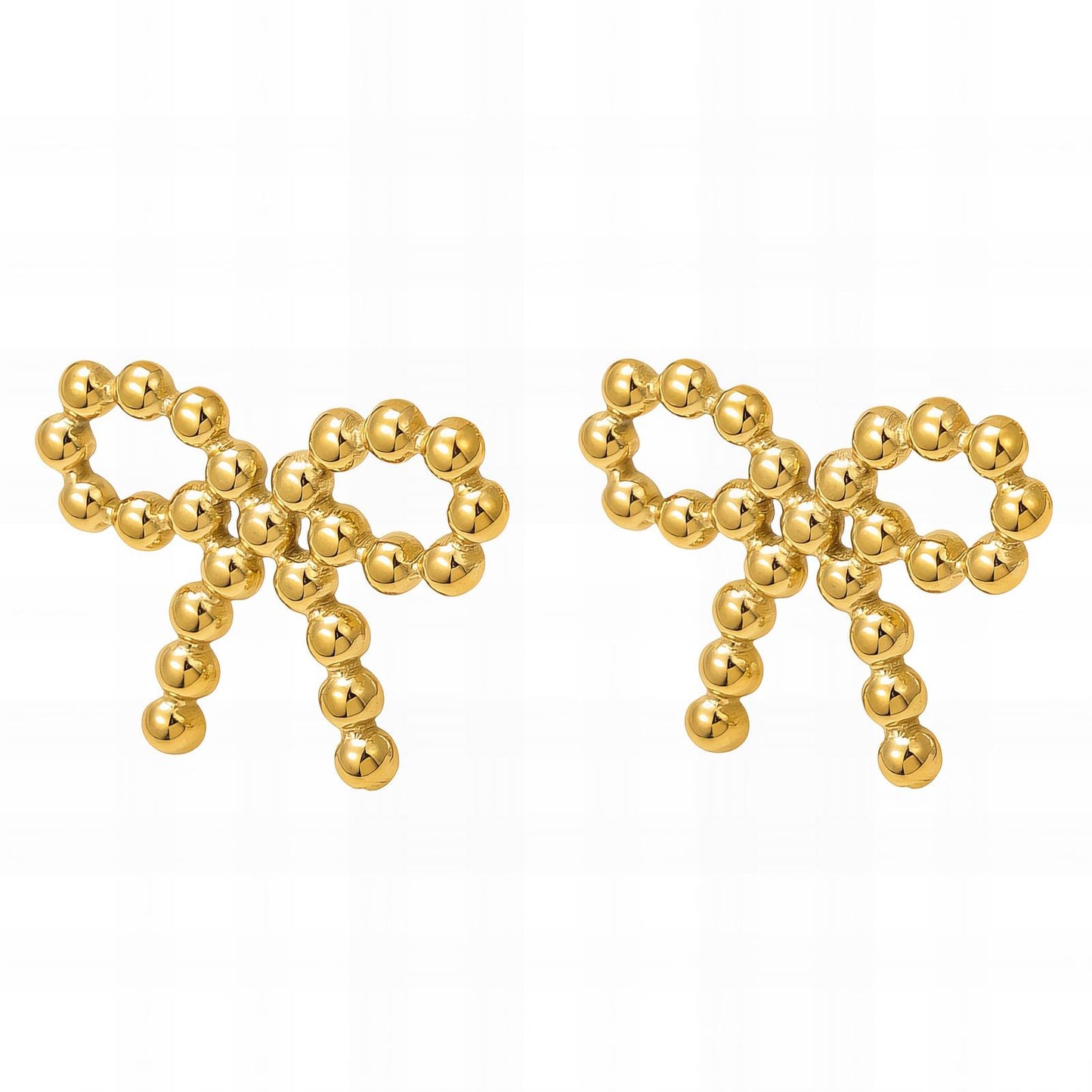 Earrings, 18K Gold Plated Steel