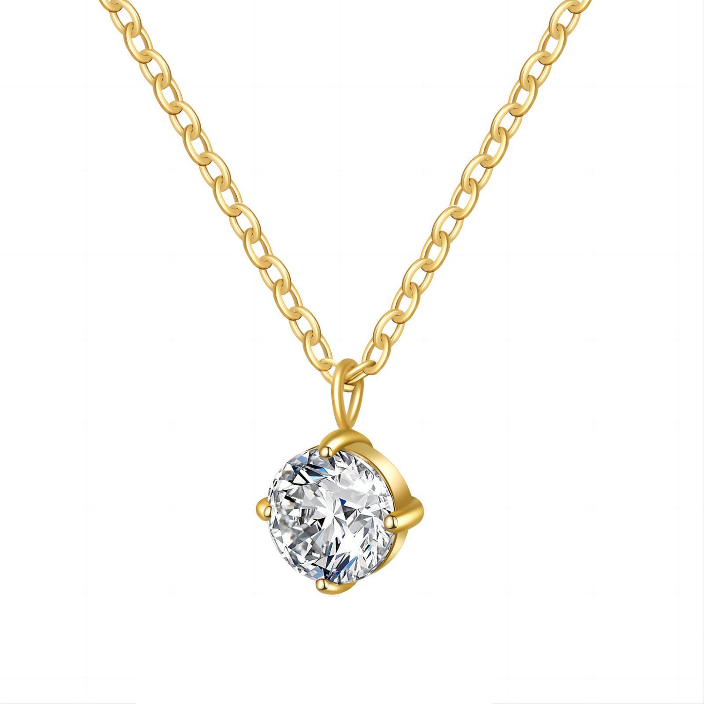 Necklace, 18K Gold Plated Steel