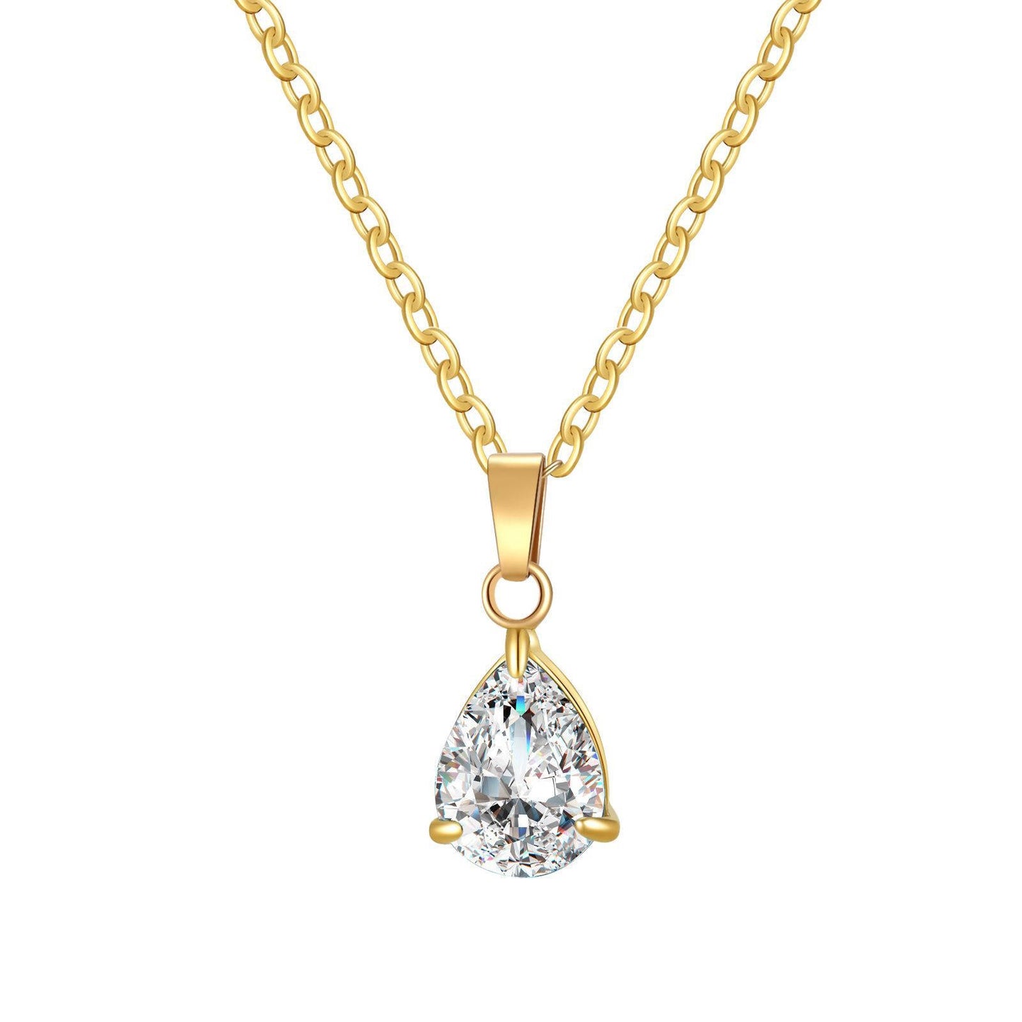 Necklace, 18K Gold Plated Steel