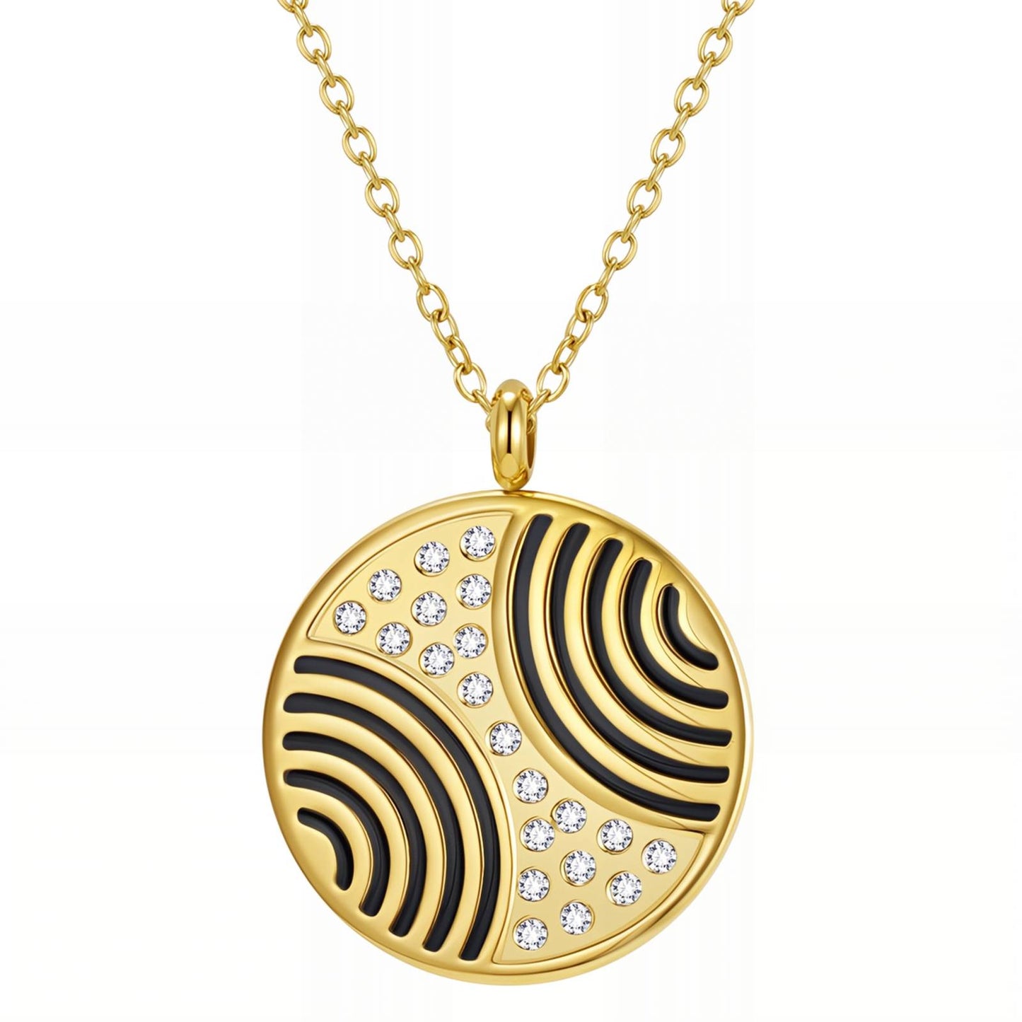 Necklace, 18K Gold Plated Steel