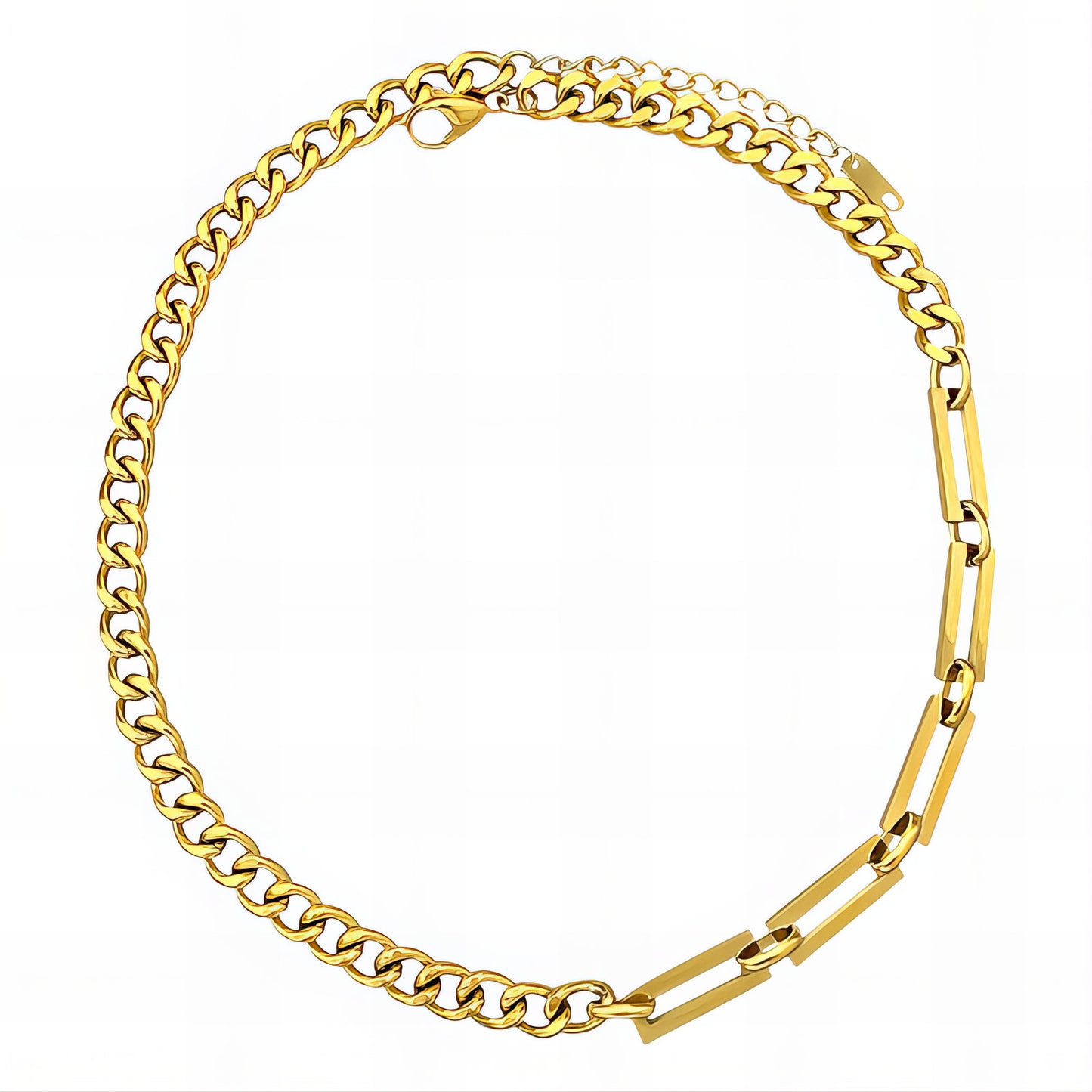 Necklace, 18K Gold Plated Steel