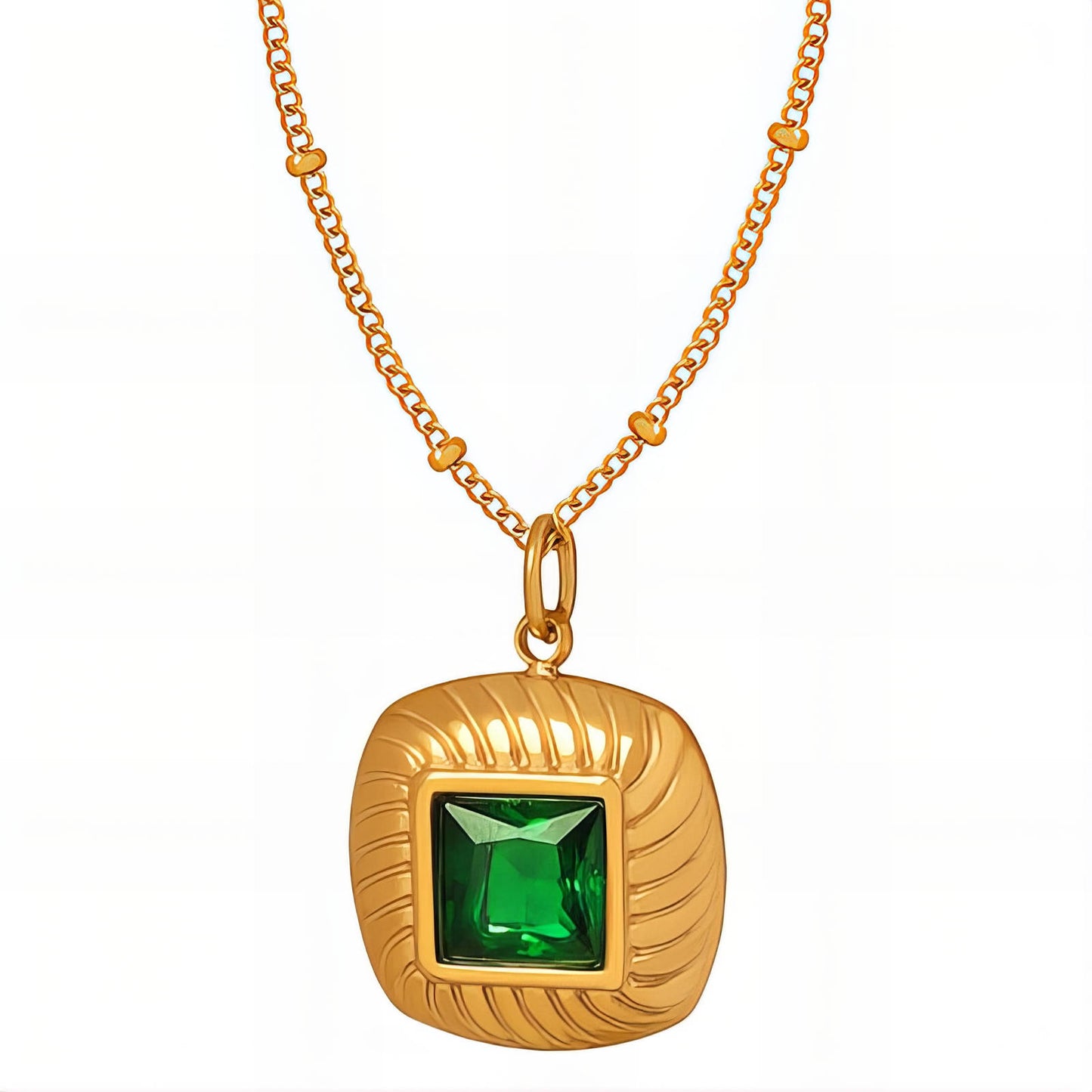 Necklace, 18K Gold Plated Steel