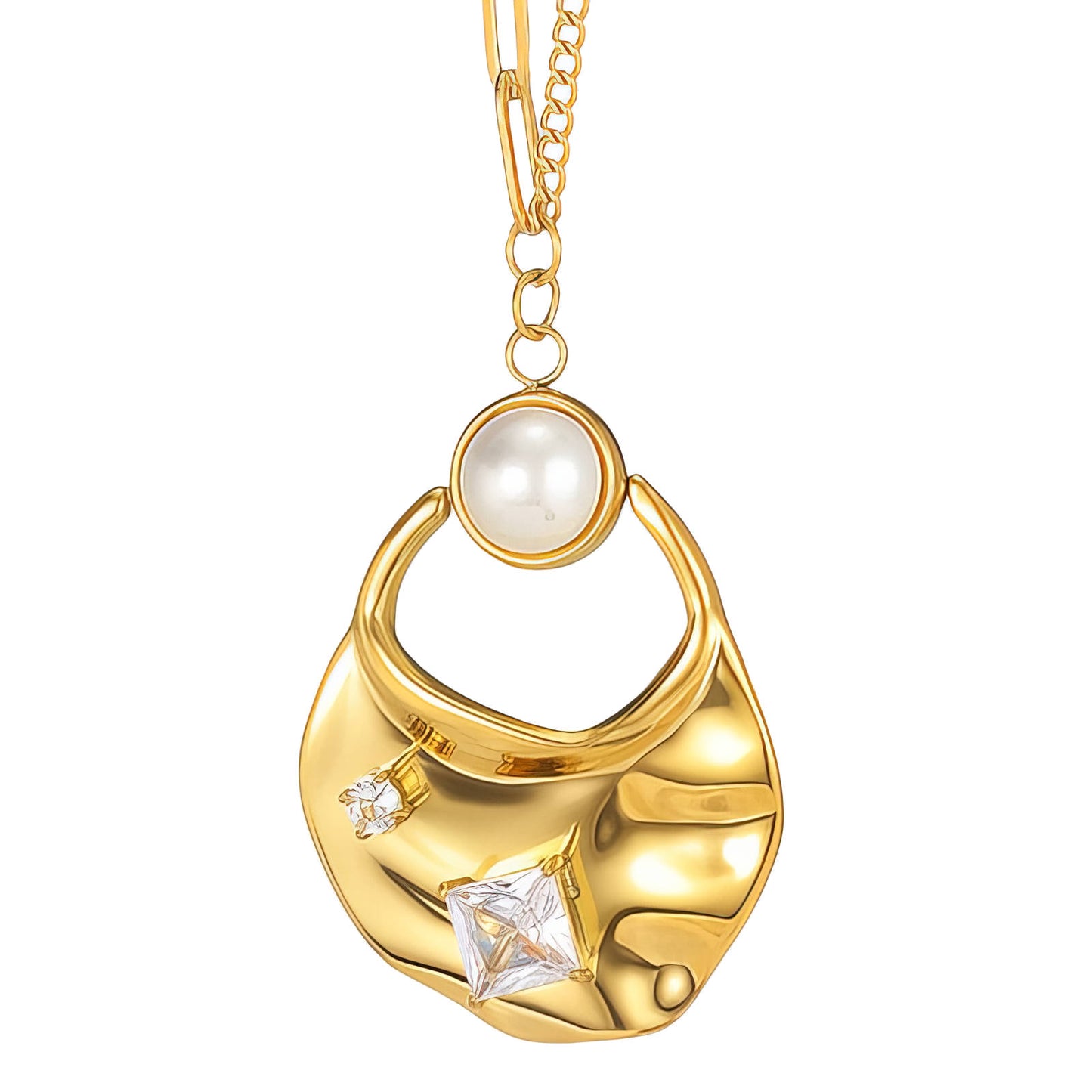 Necklace, 18K Gold Plated Steel – Luxoroia Dainty Waterproof Gold-Plated Jewelry