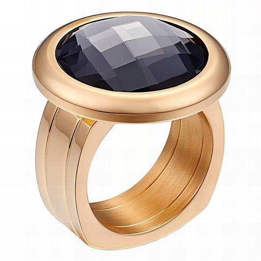 Ring, 18K Gold Plated Steel