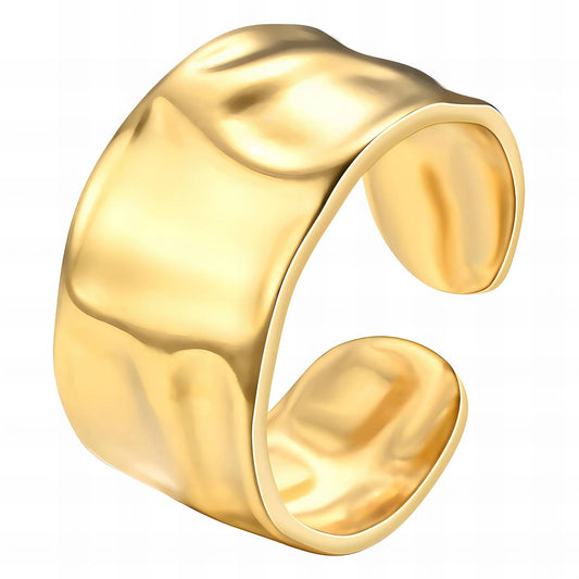 Ring, 18K Gold Plated Steel