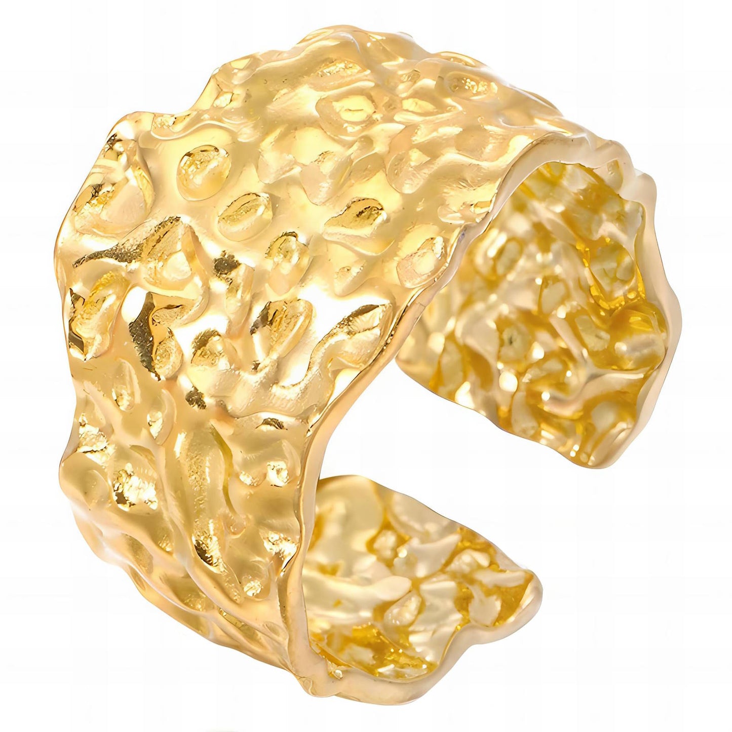 Ring, 18K Gold Plated Steel