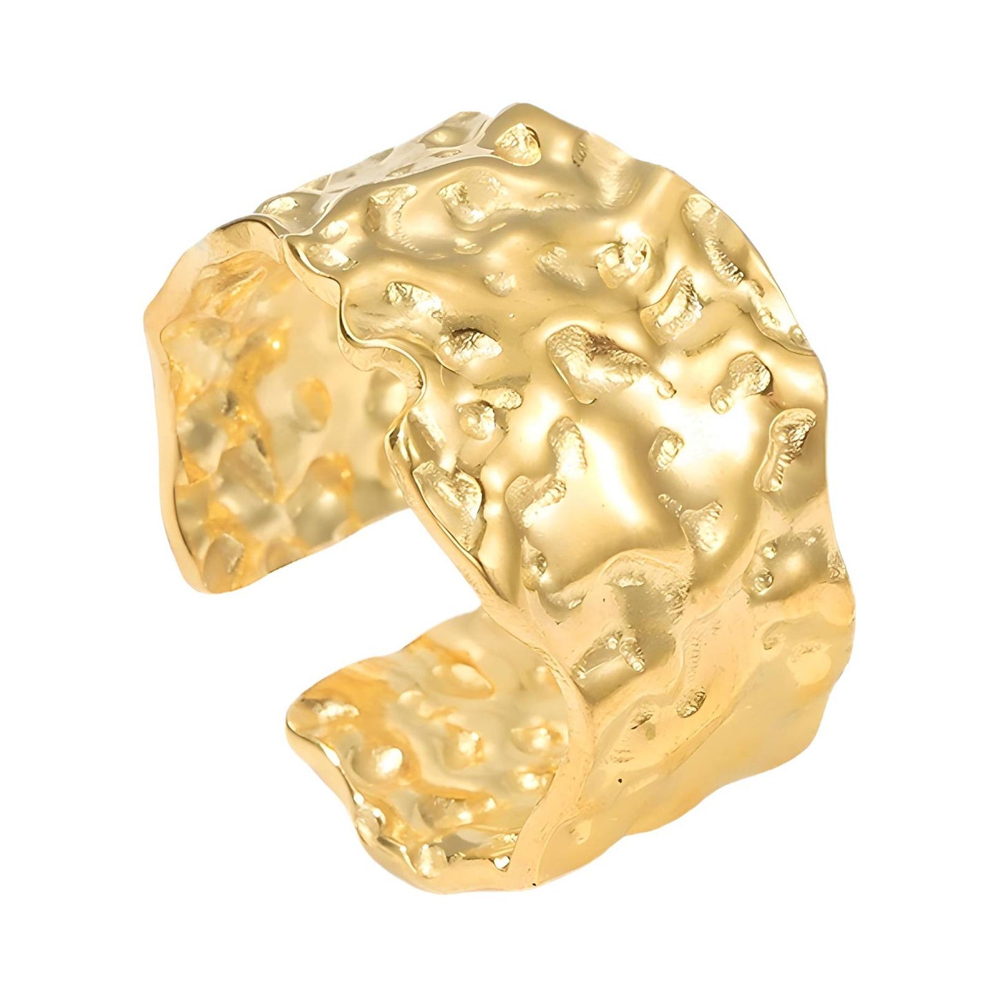 Ring, 18K Gold Plated Steel