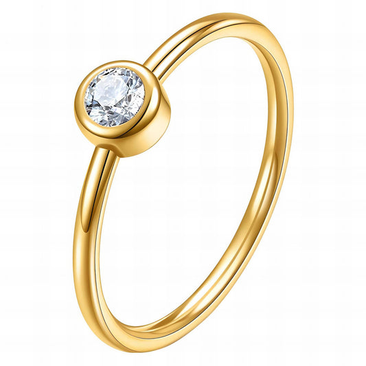 Ring, 18K Gold Plated Steel