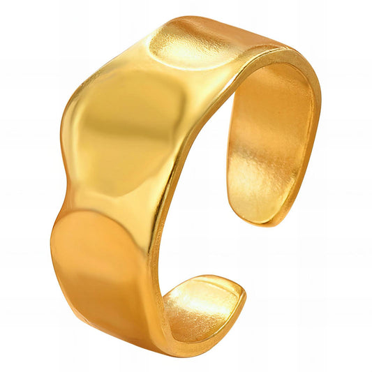 Ring, 18K Gold Plated Steel
