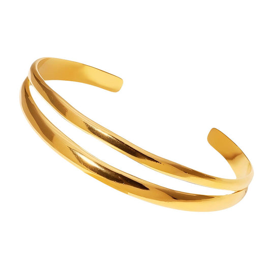 Bracelet, 18K Gold Plated Steel
