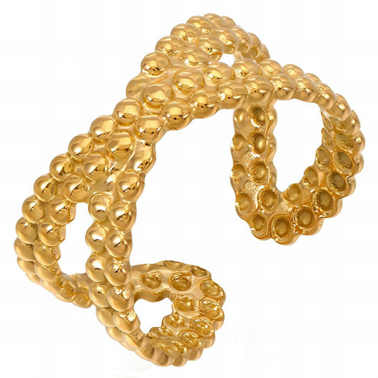 Ring, 18K Gold Plated Steel