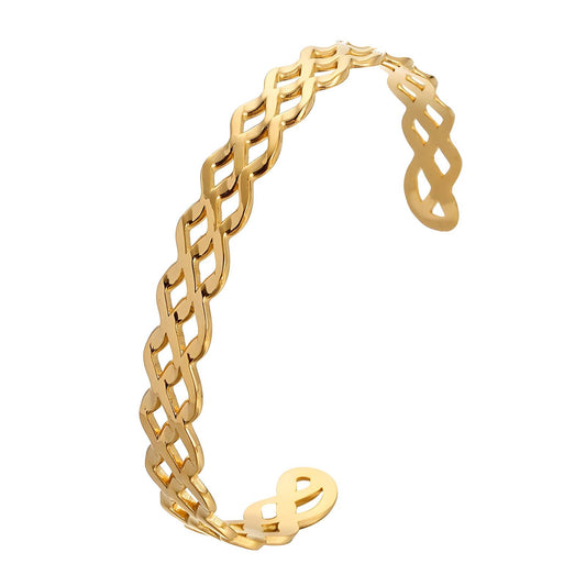 Bracelet, 18K Gold Plated Steel