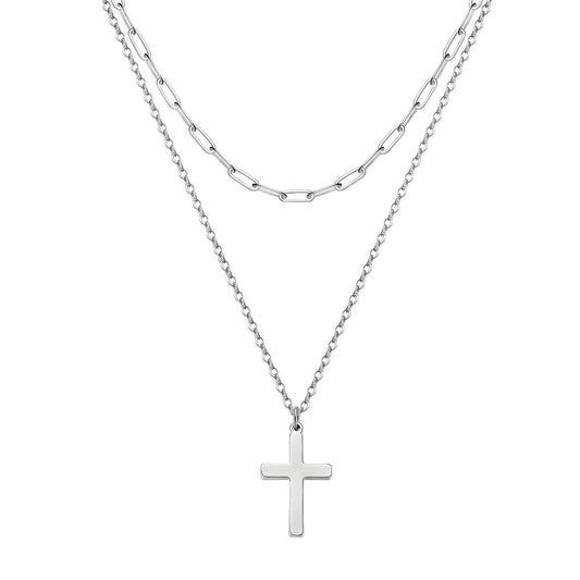 Crosses Necklace, Stainless Steel