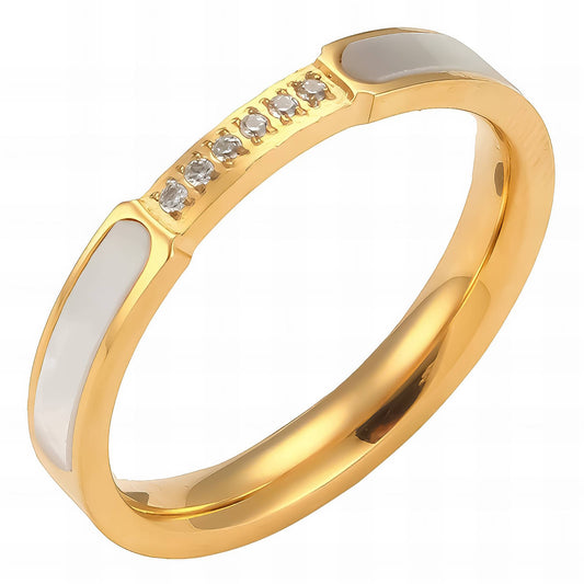 Ring, 18K Gold Plated Steel