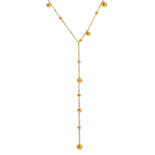Necklace, 18K Gold Plated Steel – Luxoroia Dainty Waterproof Gold-Plated Jewelry