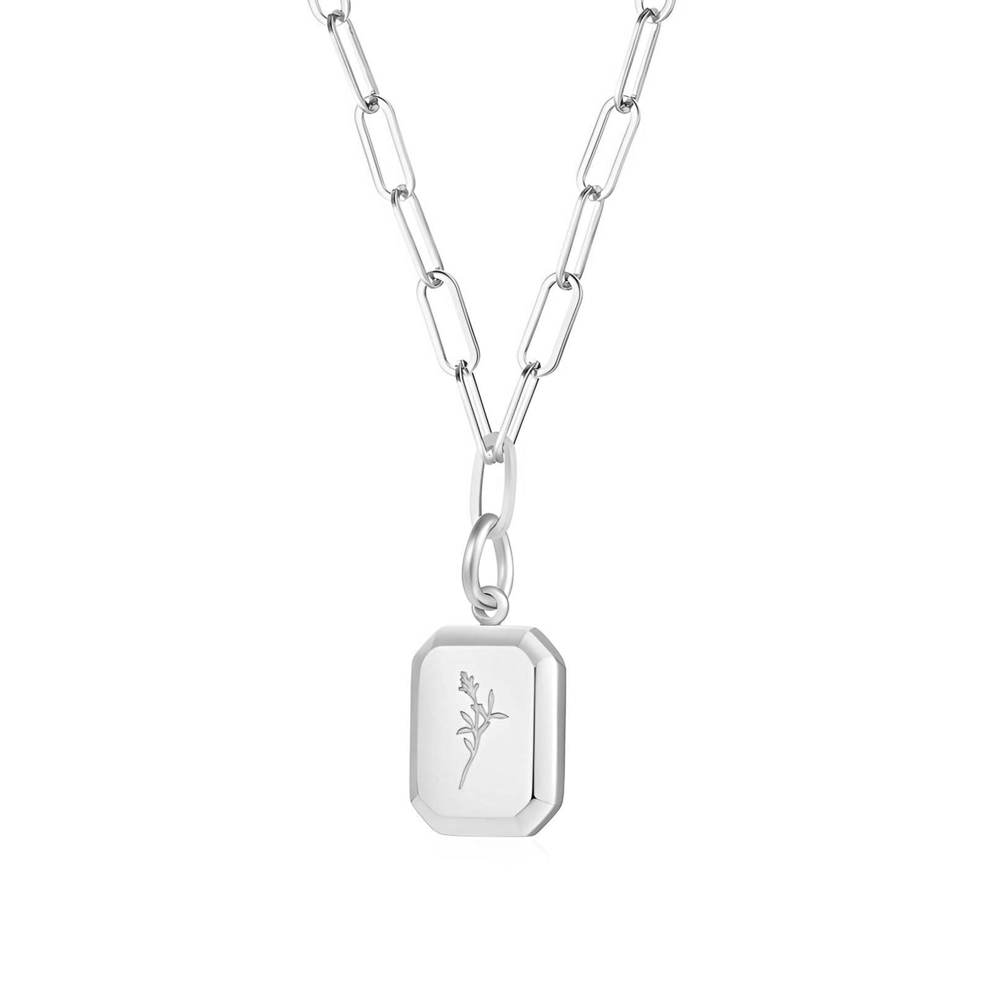 Flower Necklace, Stainless Steel