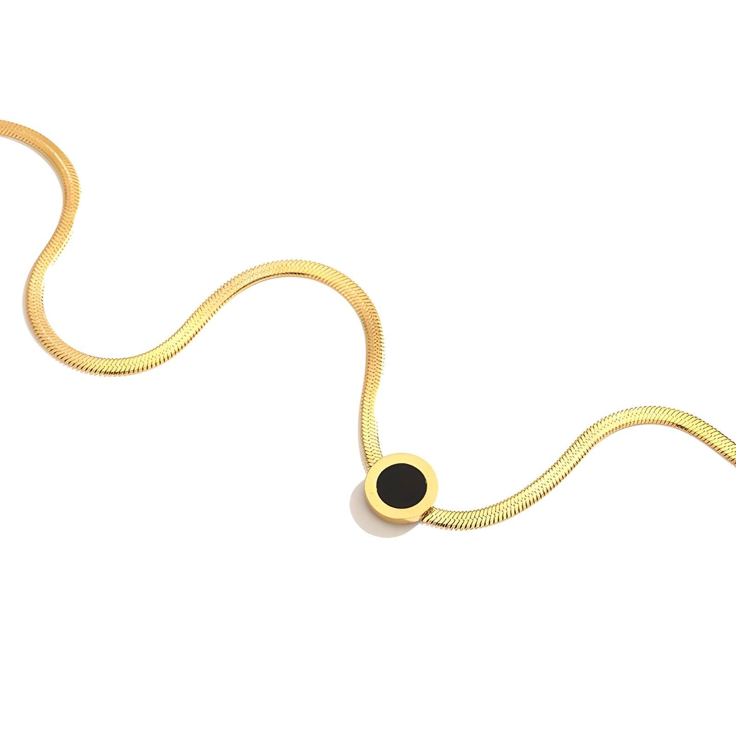 Necklace, 18K Gold Plated Steel
