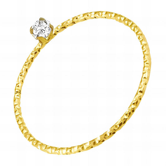 Ring, 18K Gold Plated Steel
