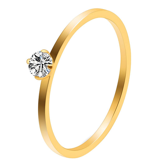 Ring, 18K Gold Plated Steel
