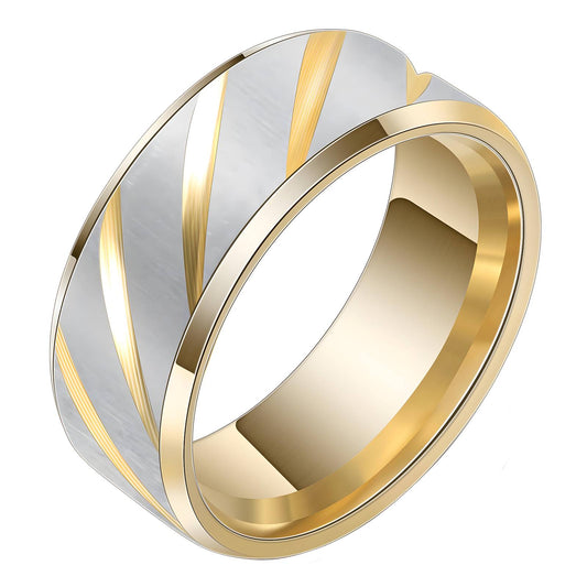 Ring, 18K Gold Plated Steel