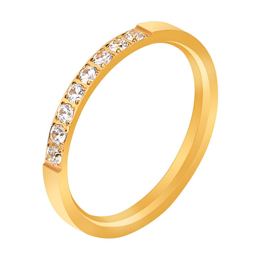 Ring, 18K Gold Plated Steel
