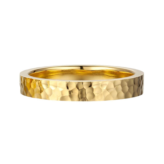 Ring, 18K Gold Plated Steel