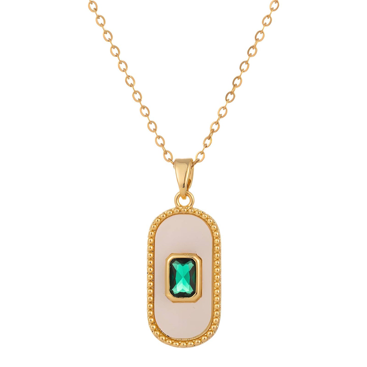 Necklace, 18K Gold Plated Steel