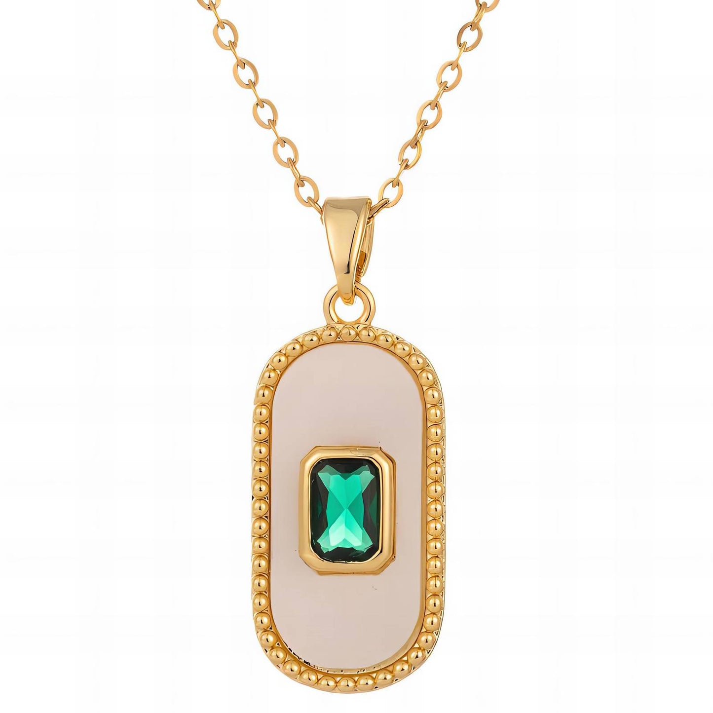 Necklace, 18K Gold Plated Steel