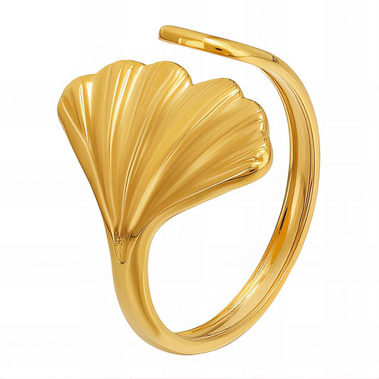 Ring, 18K Gold Plated Steel