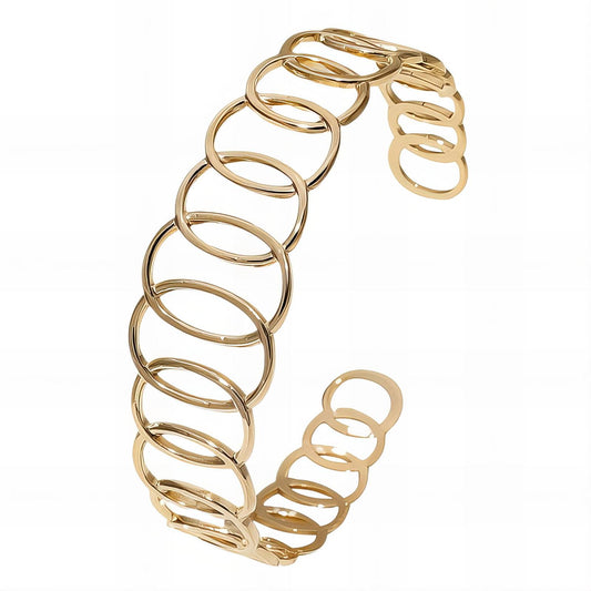 Bracelet, 18K Gold Plated Steel