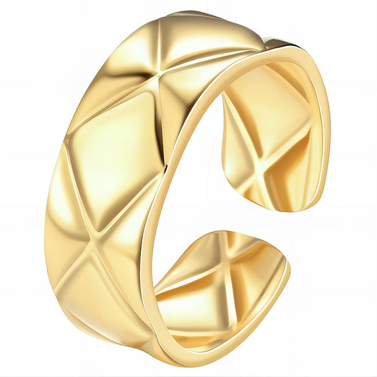 Ring, 18K Gold Plated Steel