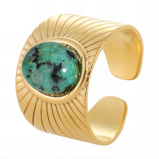 Ring, 18K Gold Plated Steel