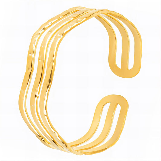 Bracelet, 18K Gold Plated Steel