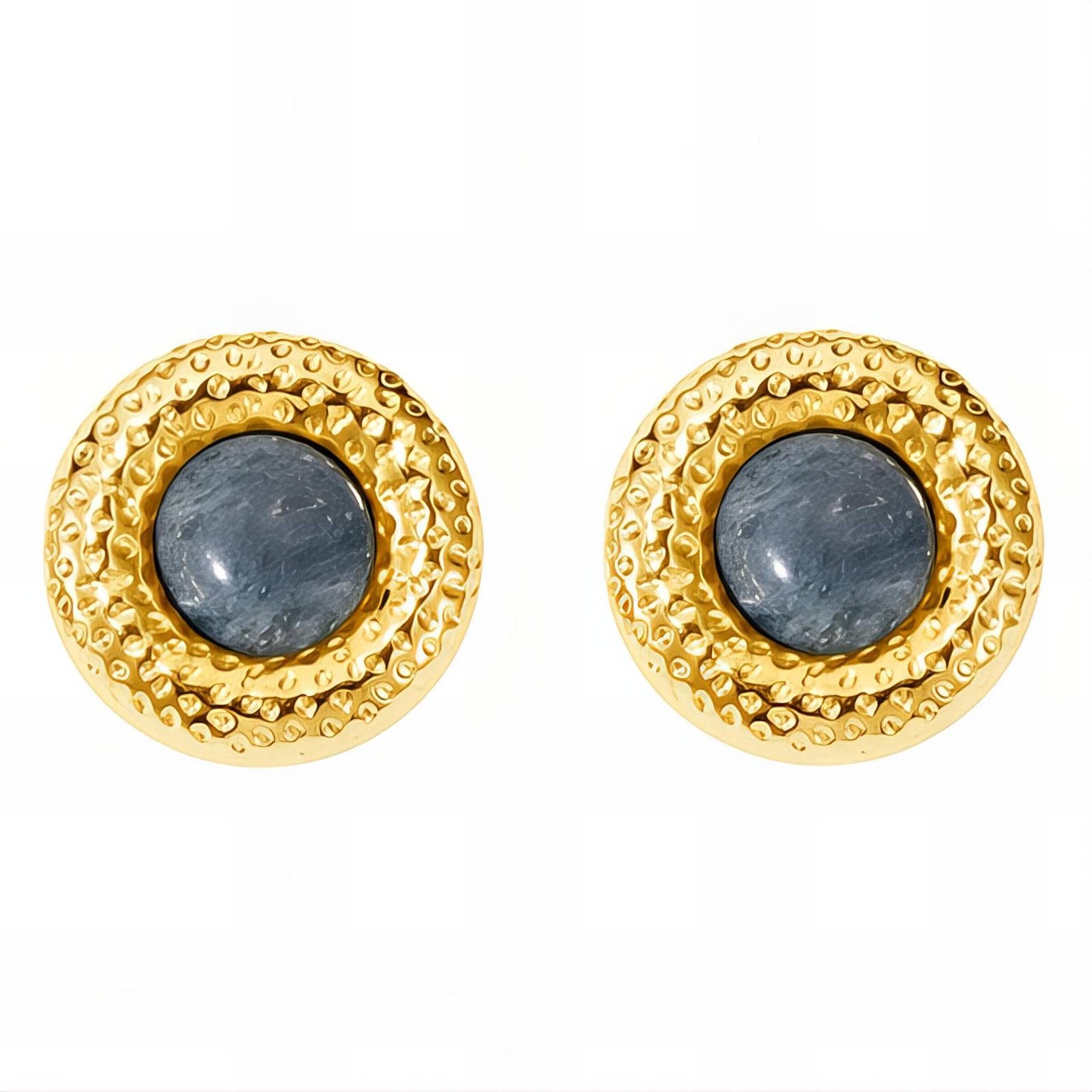 Flowers Earrings, 18K Gold Plated Steel