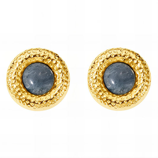 Flowers Earrings, 18K Gold Plated Steel