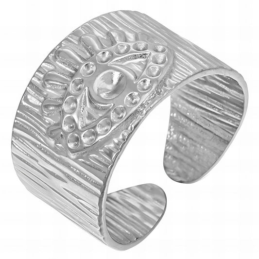 Evil Eye Ring, Stainless Steel
