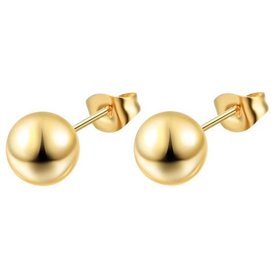 Earrings, 18K Gold Plated Steel