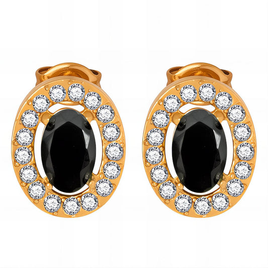 Earrings, 18K Gold Plated Steel
