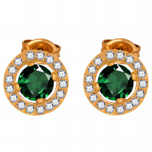Earrings, 18K Gold Plated Steel