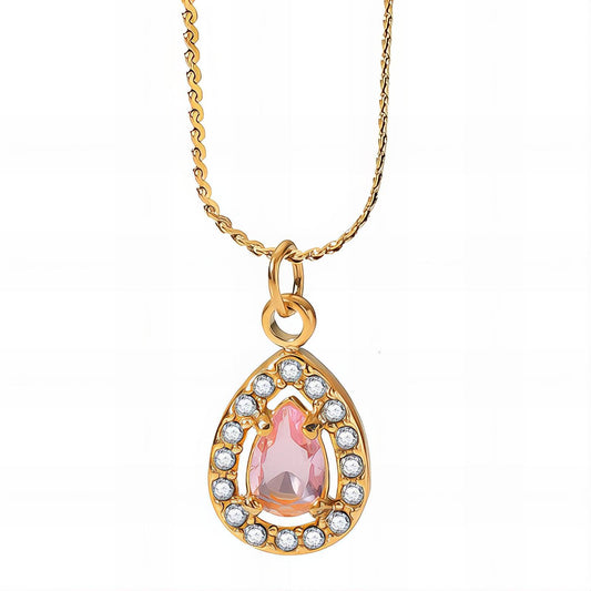Necklace, 18K Gold Plated Steel