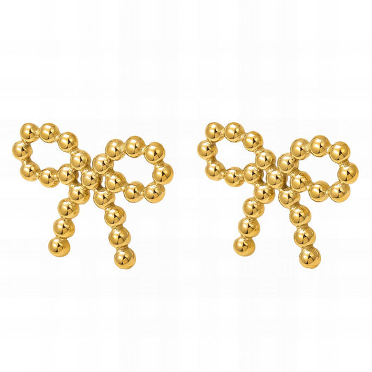 Earrings, 18K Gold Plated Steel