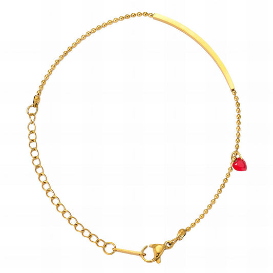 Heart Bracelet, 18K Gold Plated Steel